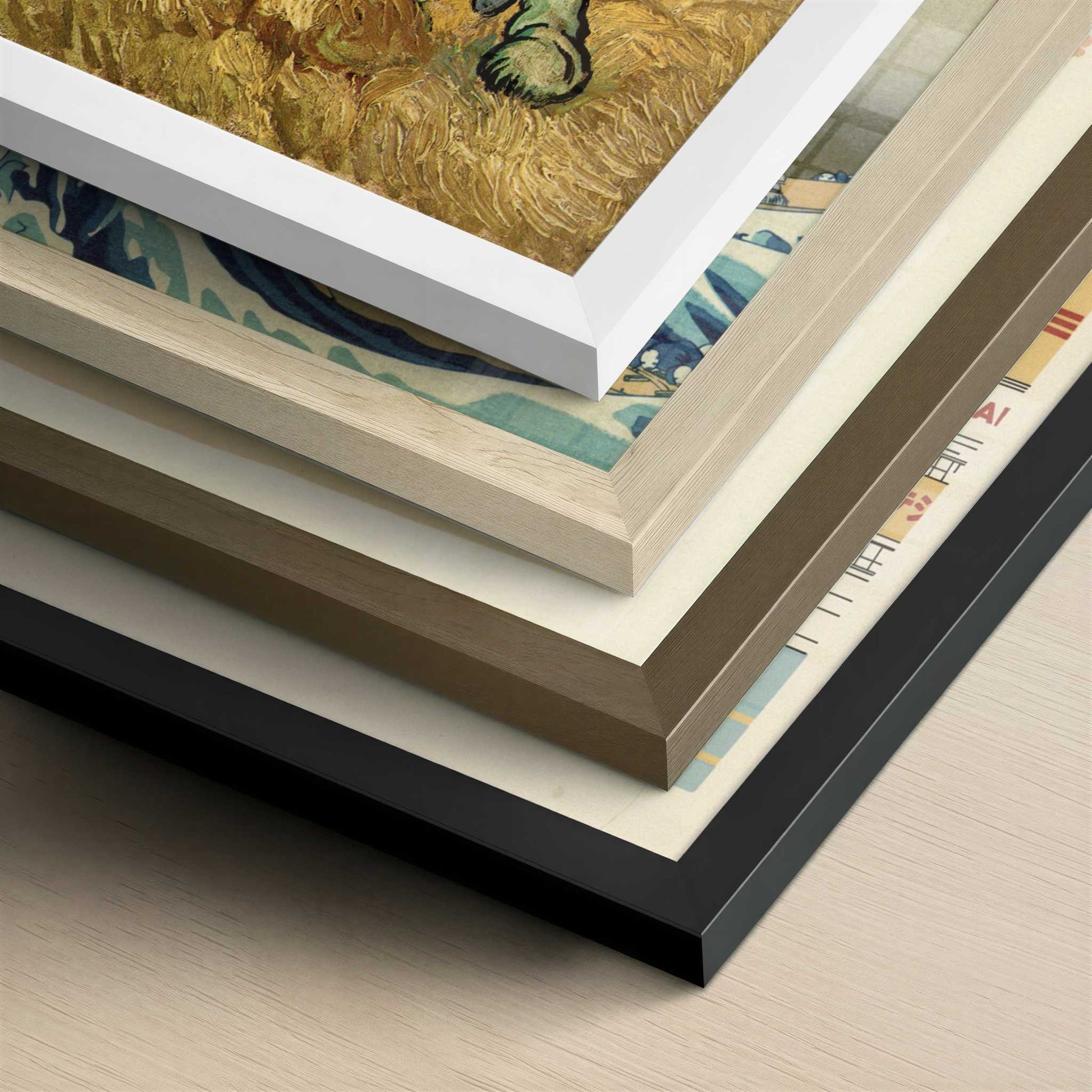 Sheaf Binder (1889) by Vincent van Gogh – Art Print - Close-up detail of the different frames