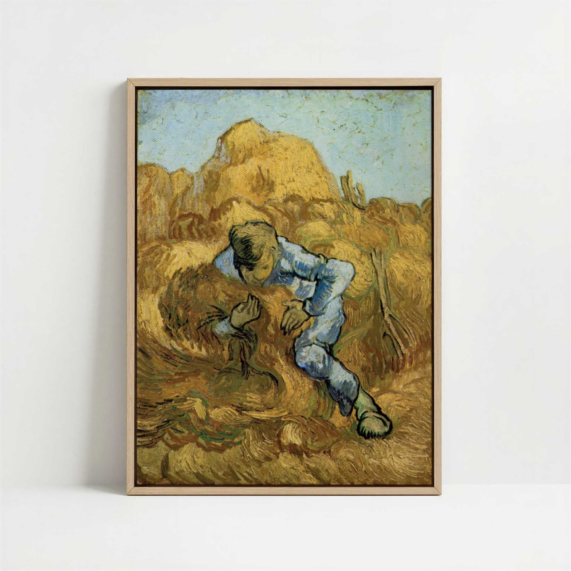 Framed Canvas - Framed canvas in oak color frame