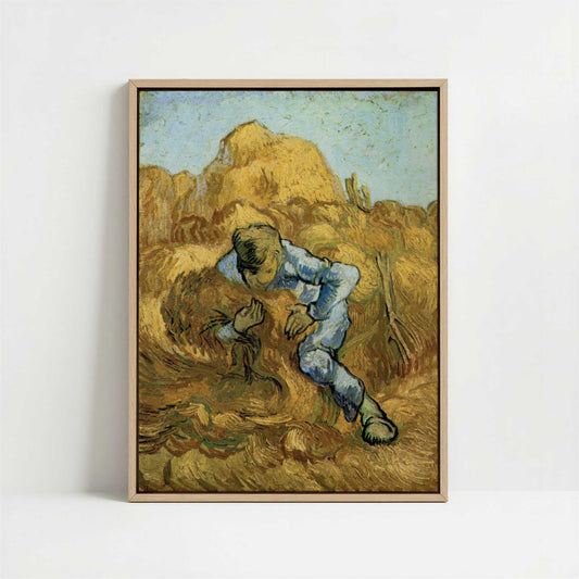 Framed Canvas - Framed canvas in oak color frame