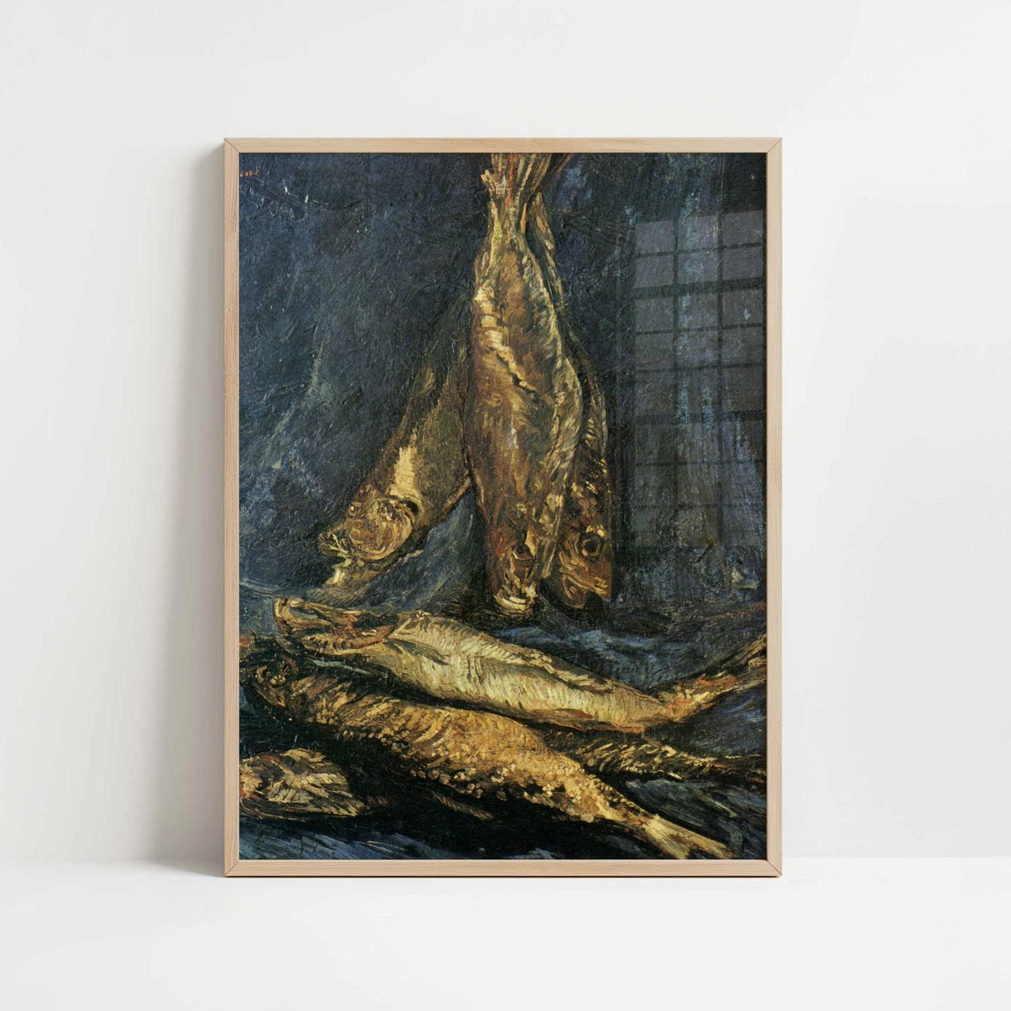 Smoked Herrings (1886) by Vincent van Gogh – Art Print - Art print in oak frame