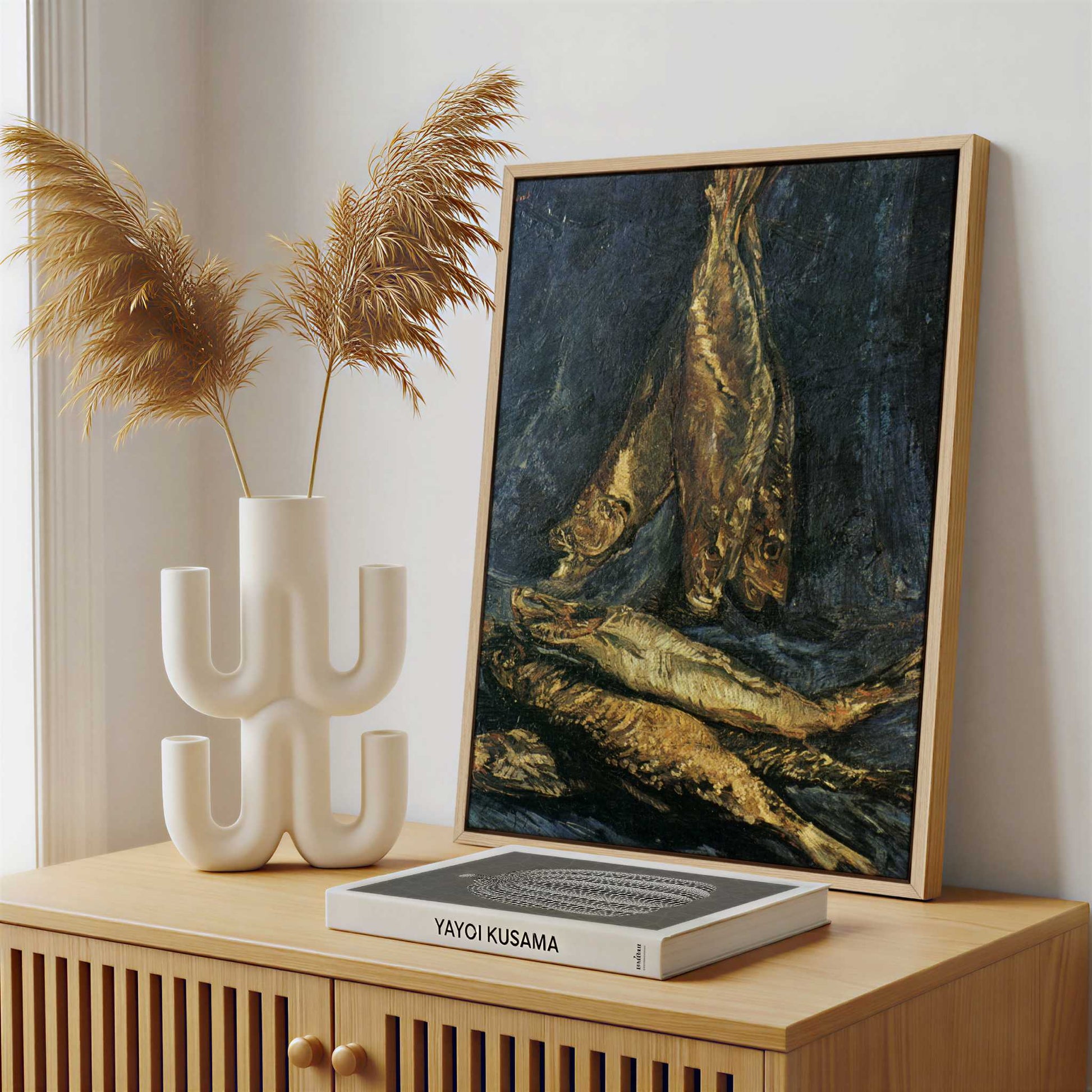 Framed Canvas - Framed canvas in a stylish interior setting