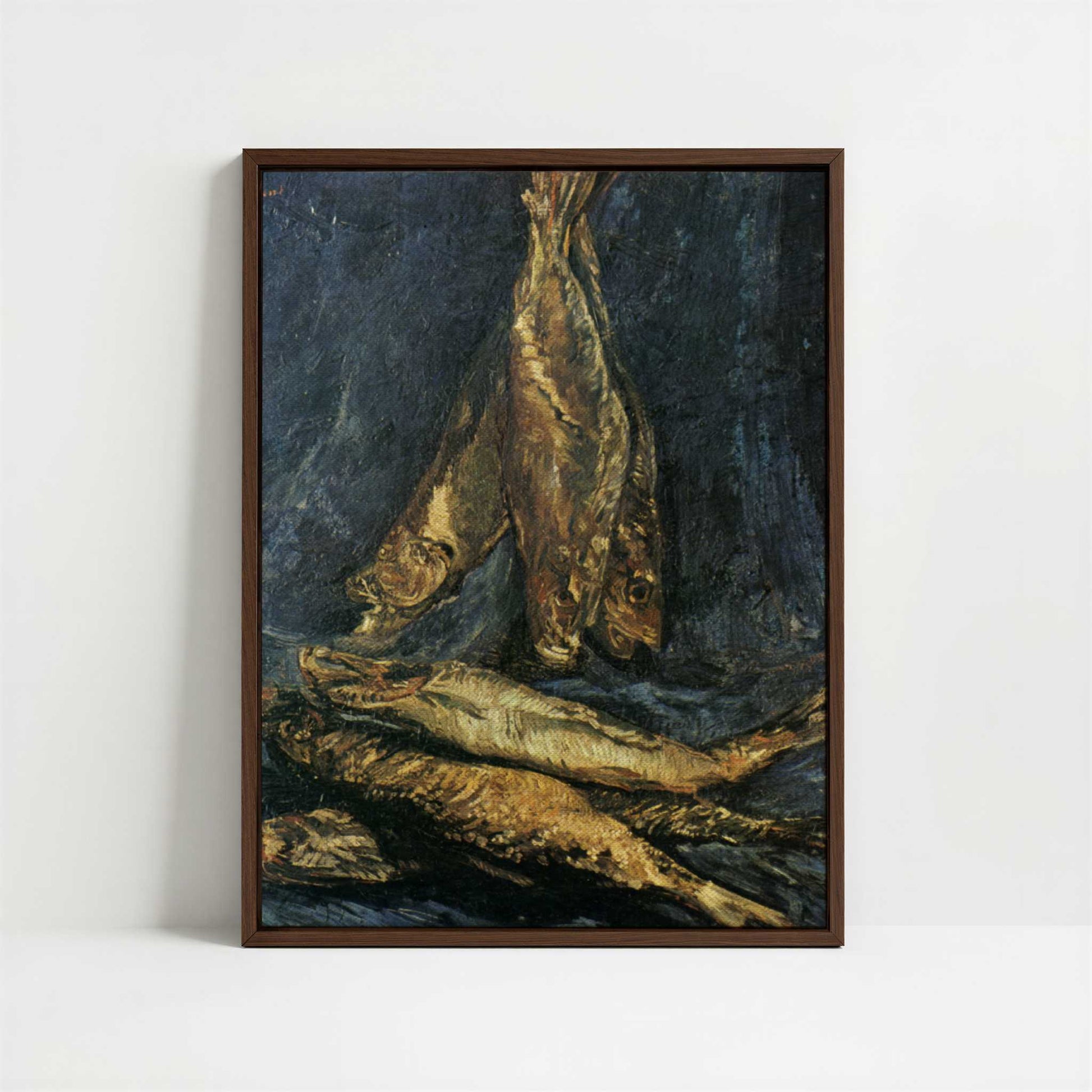 Framed Canvas - Framed canvas in dark wood color frame