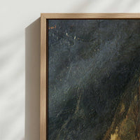 Framed Canvas - Close-up detail and texture of the framed canvas