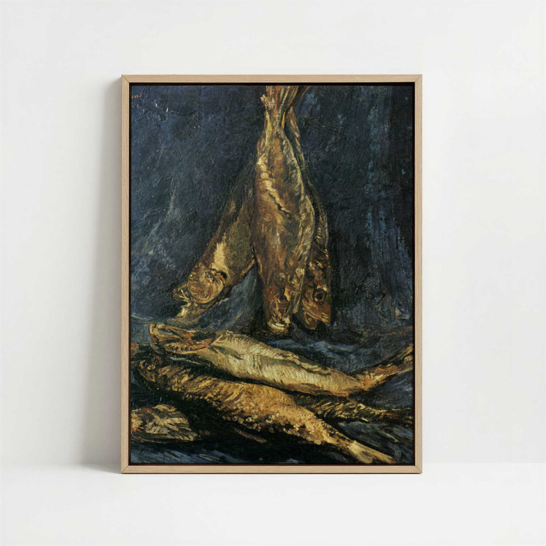 Framed Canvas - Framed canvas in oak color frame