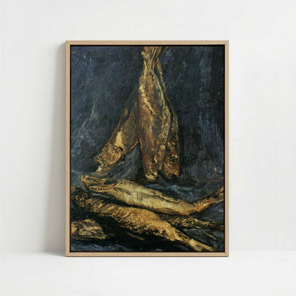 Framed Canvas - Framed canvas in oak color frame