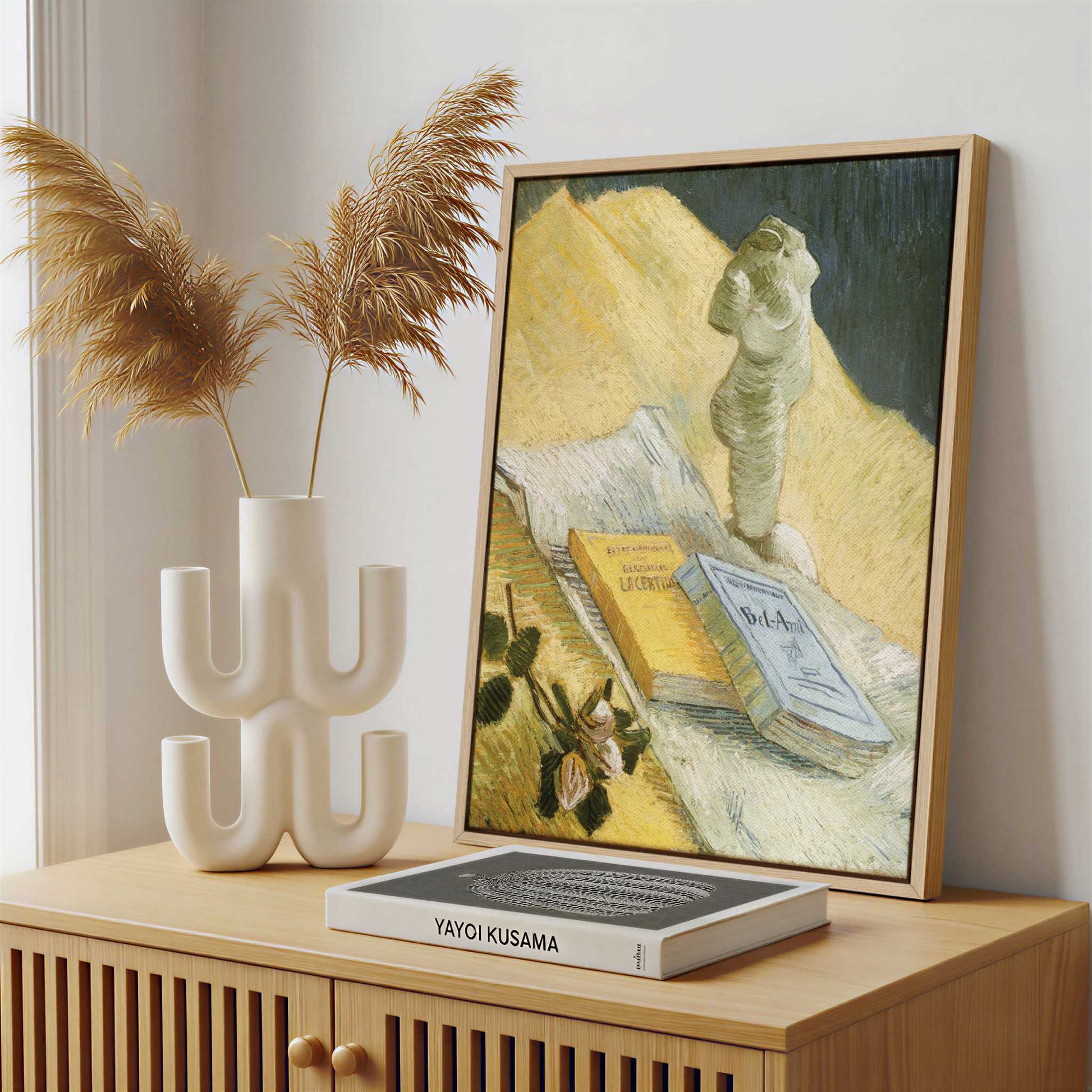 Framed Canvas - Framed canvas in a stylish interior setting