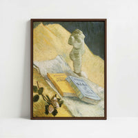 Framed Canvas - Framed canvas in dark wood color frame