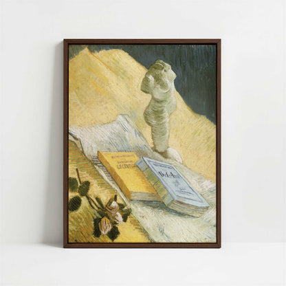 Framed Canvas - Framed canvas in dark wood color frame