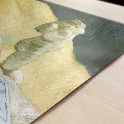 Still Life with Plaster Statuette & Books (1887) by Vincent van Gogh – Art Print - Close-up detail of the art print