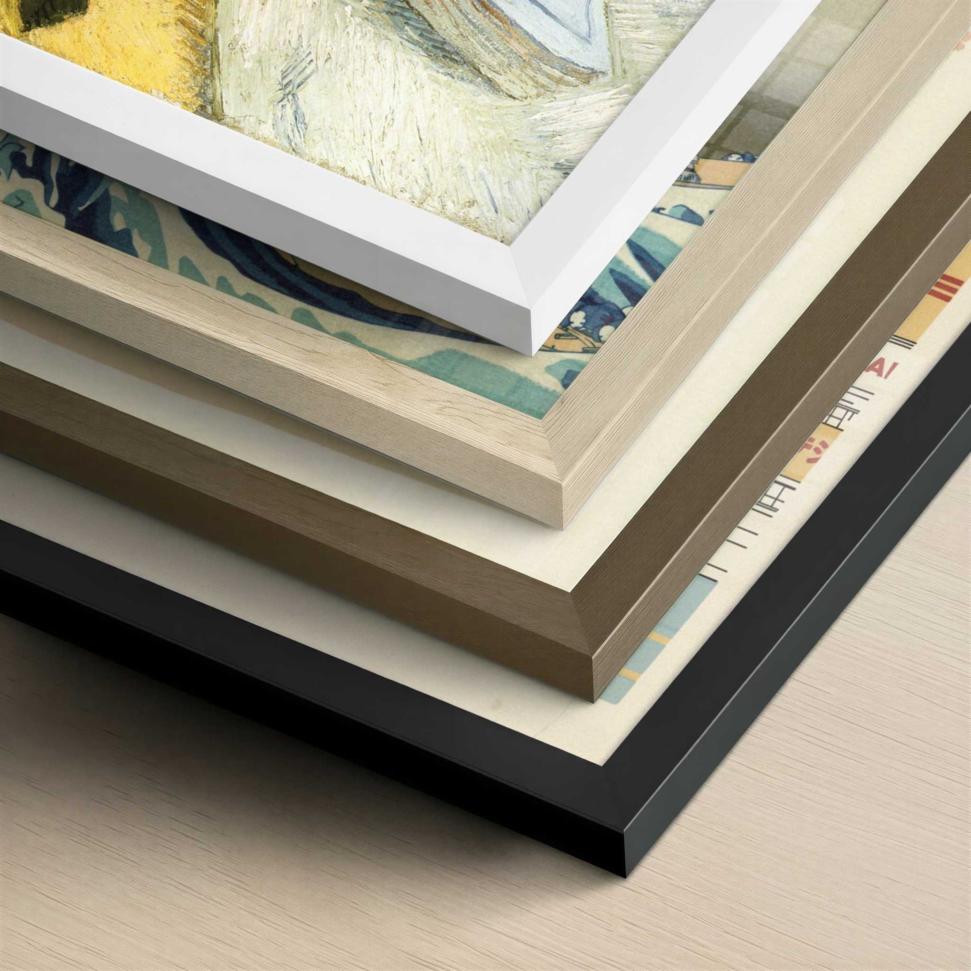 Still Life with Plaster Statuette & Books (1887) by Vincent van Gogh – Art Print - Close-up detail of the different frames