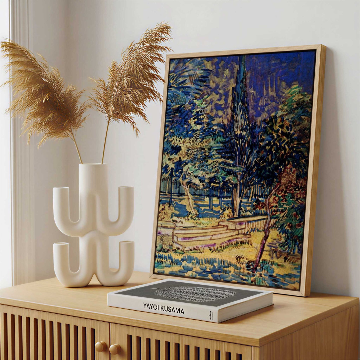 Framed Canvas - Framed canvas in a stylish interior setting