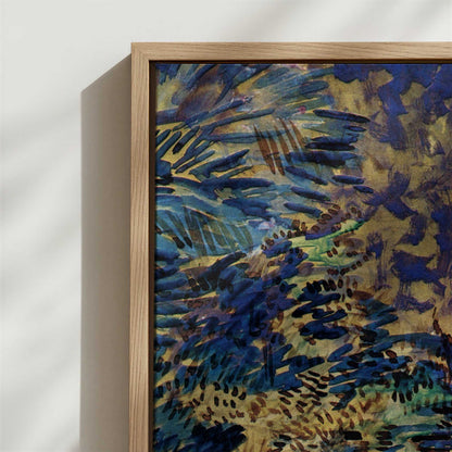 Framed Canvas - Close-up detail and texture of the framed canvas