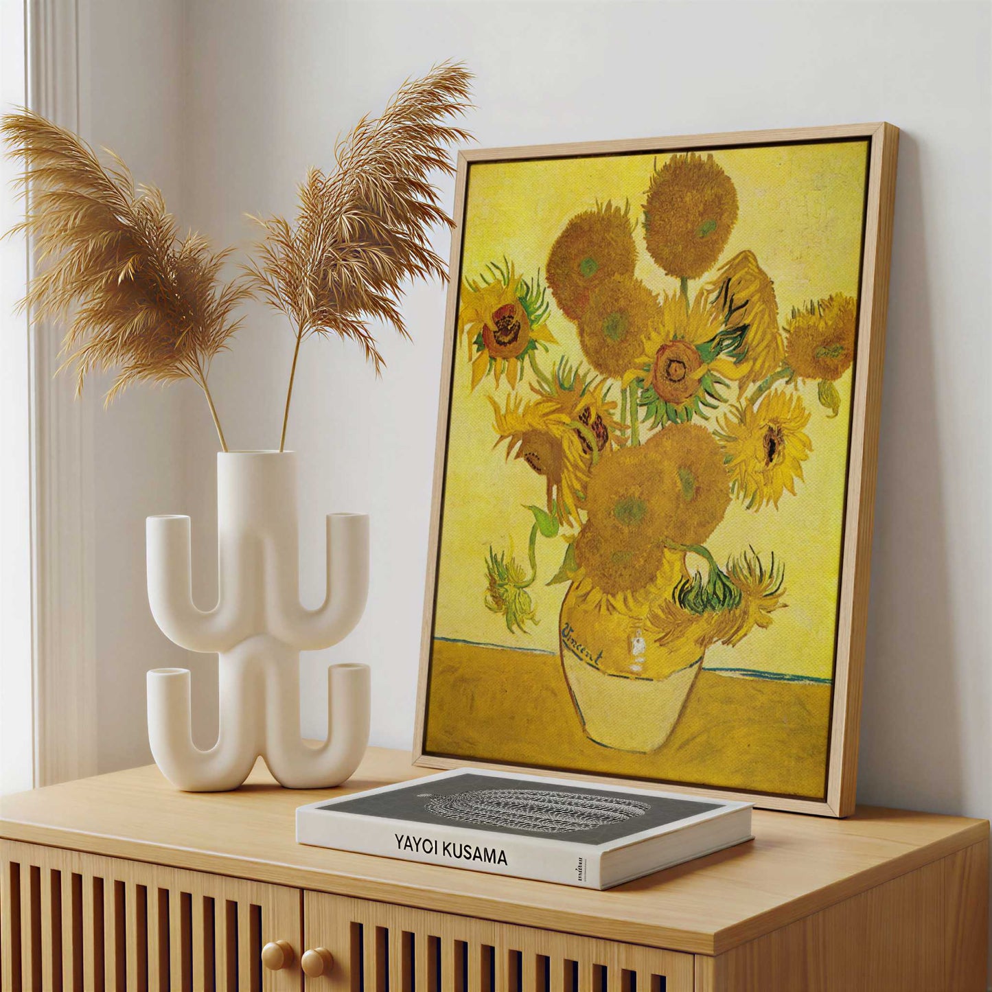 Framed Canvas - Framed canvas in a stylish interior setting