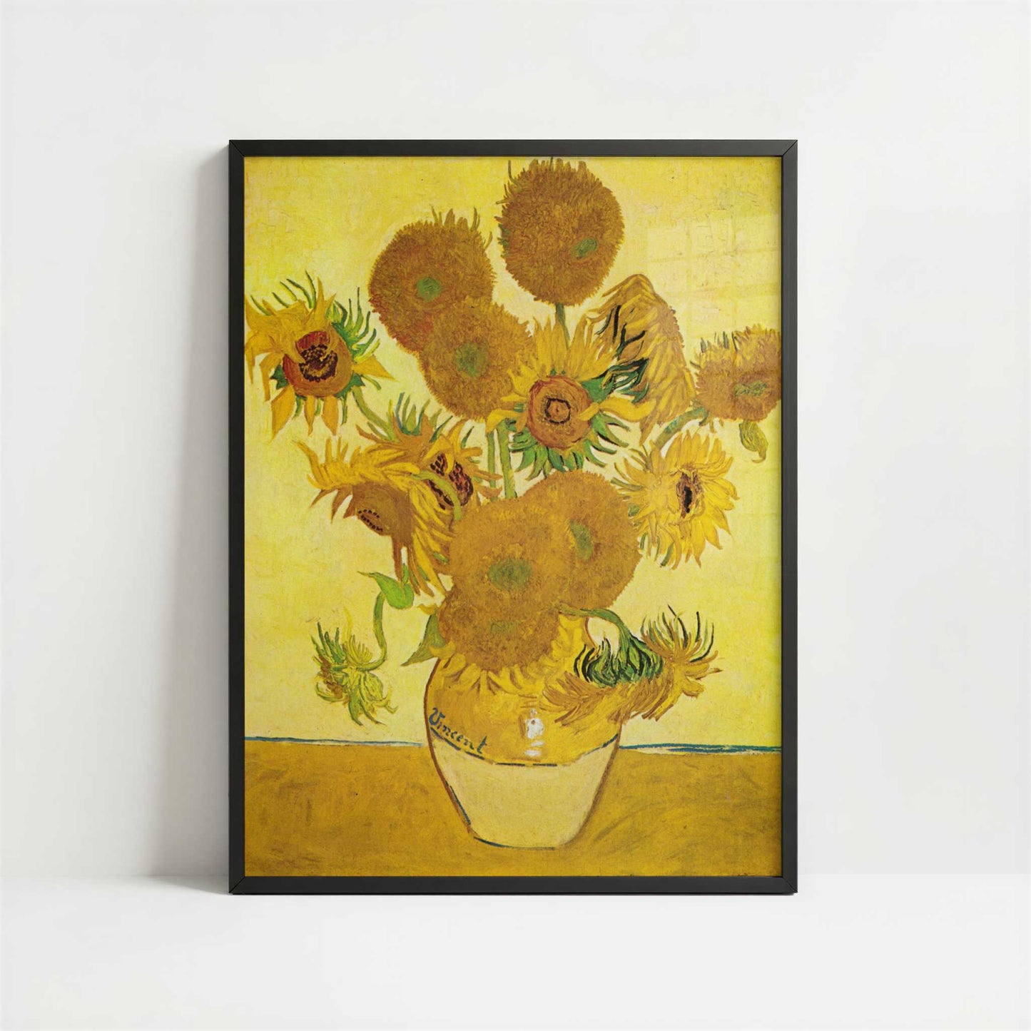Sunflowers (1888) by Vincent van Gogh – Art Print - Art print in black frame