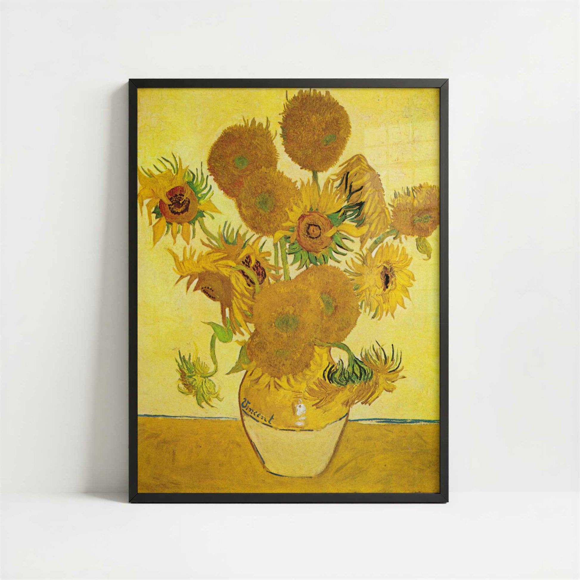 Sunflowers (1888) by Vincent van Gogh – Art Print - Art print in black frame