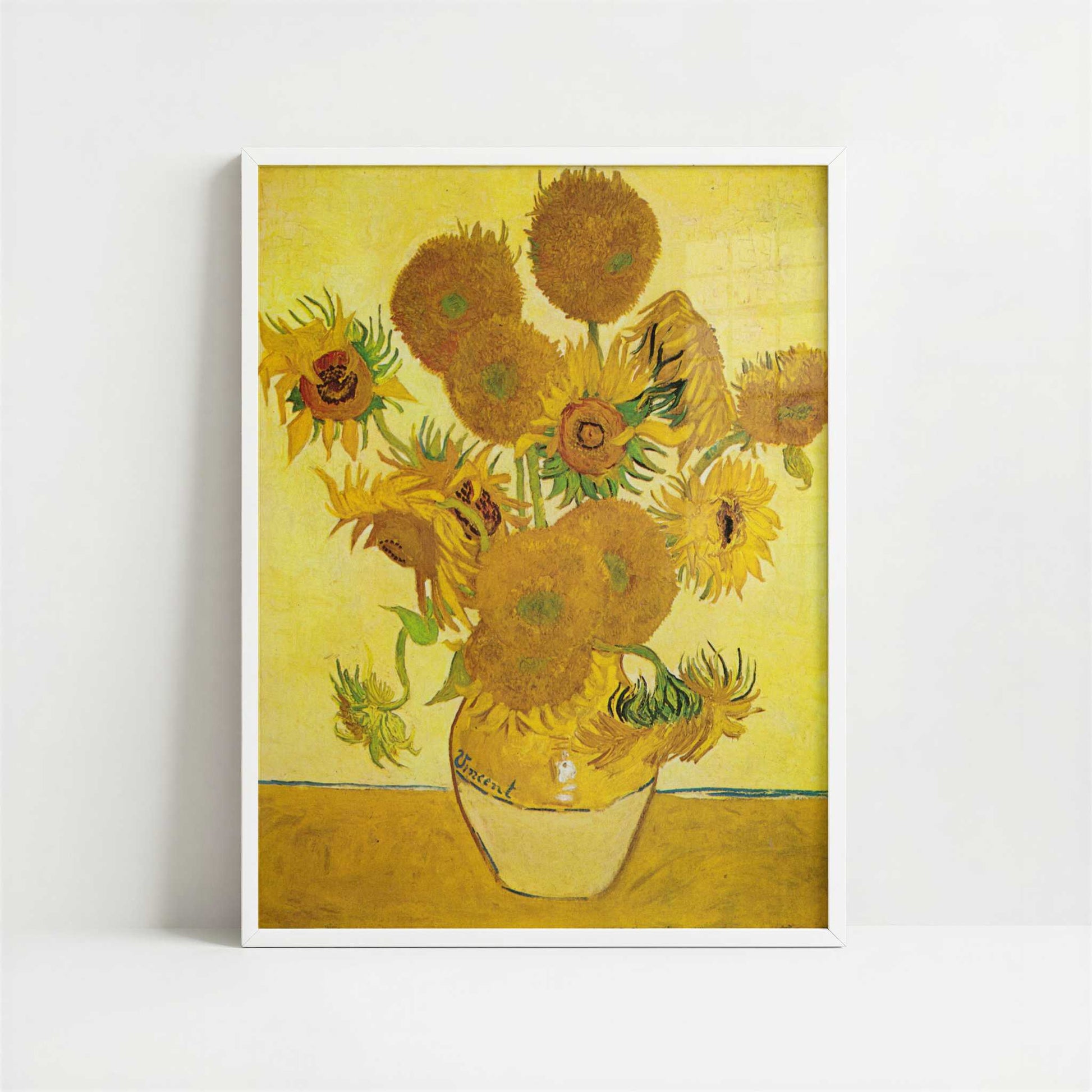 Sunflowers (1888) by Vincent van Gogh – Art Print - Art print in white frame