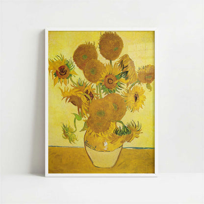 Sunflowers (1888) by Vincent van Gogh – Art Print - Art print in white frame