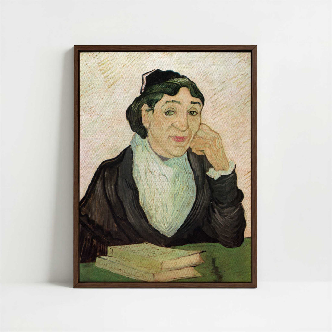 Framed Canvas - Framed canvas in dark wood color frame