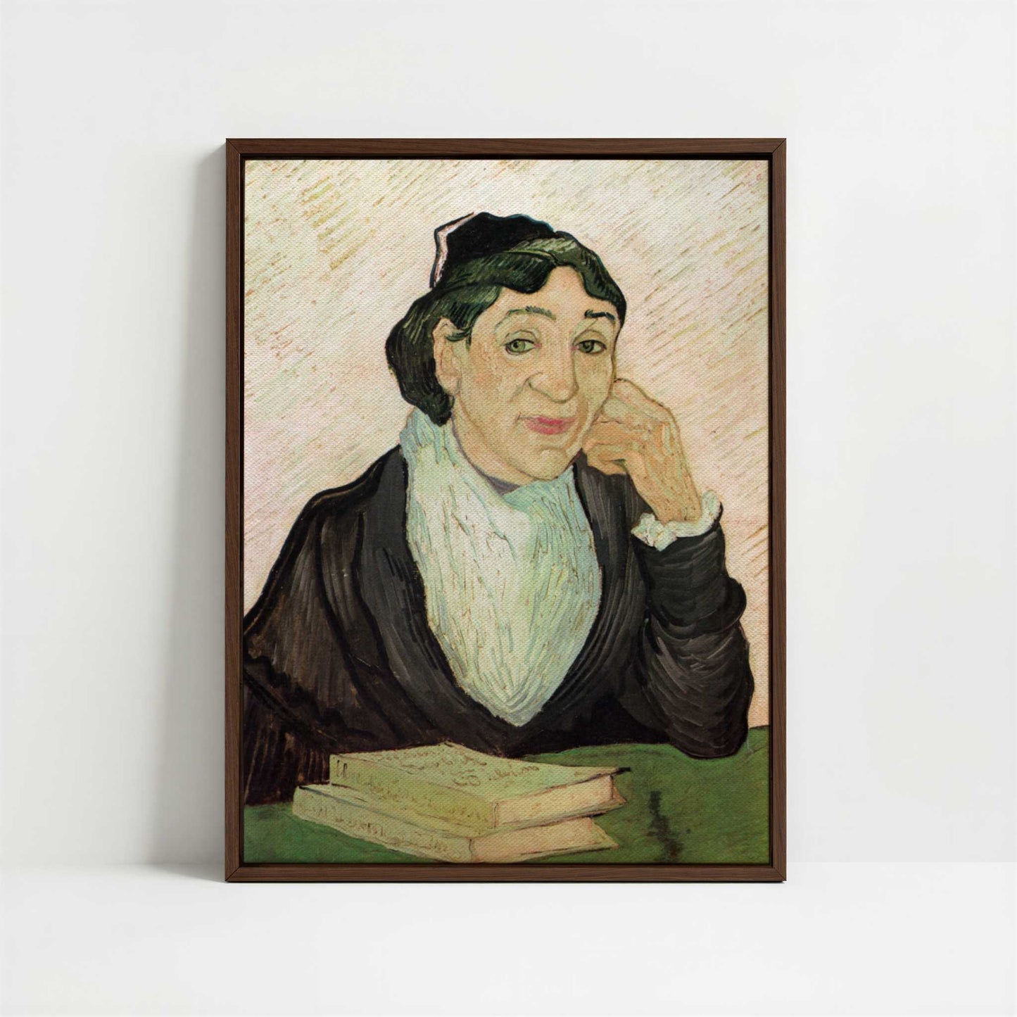 Framed Canvas - Framed canvas in dark wood color frame