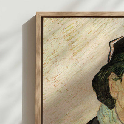 Framed Canvas - Close-up detail and texture of the framed canvas