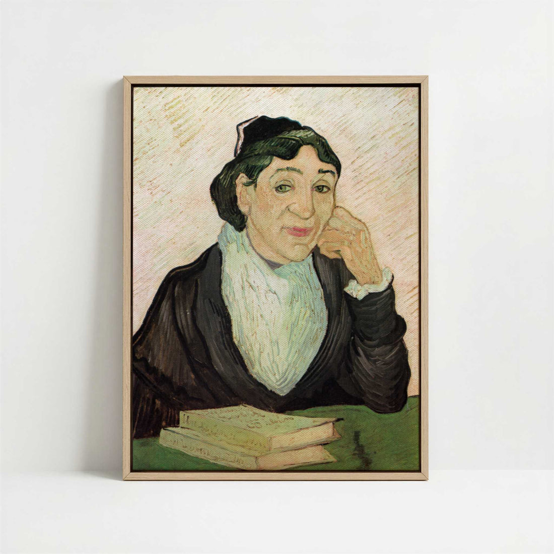 Framed Canvas - Framed canvas in oak color frame