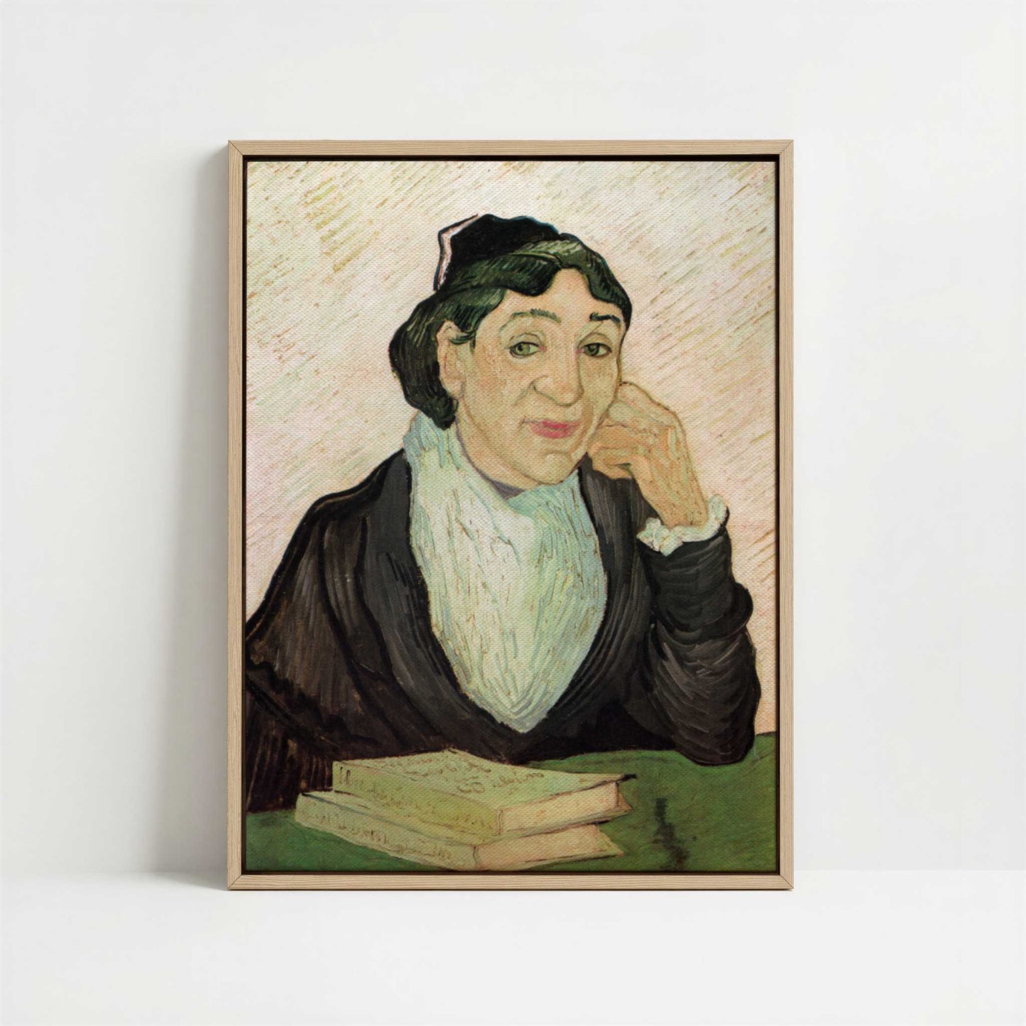 Framed Canvas - Framed canvas in oak color frame