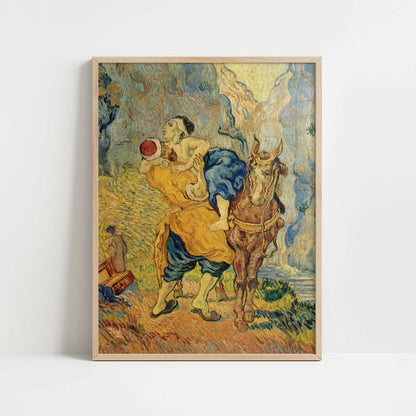 The Good Samaritan (1890) by Vincent van Gogh – Art Print - Art print in oak frame