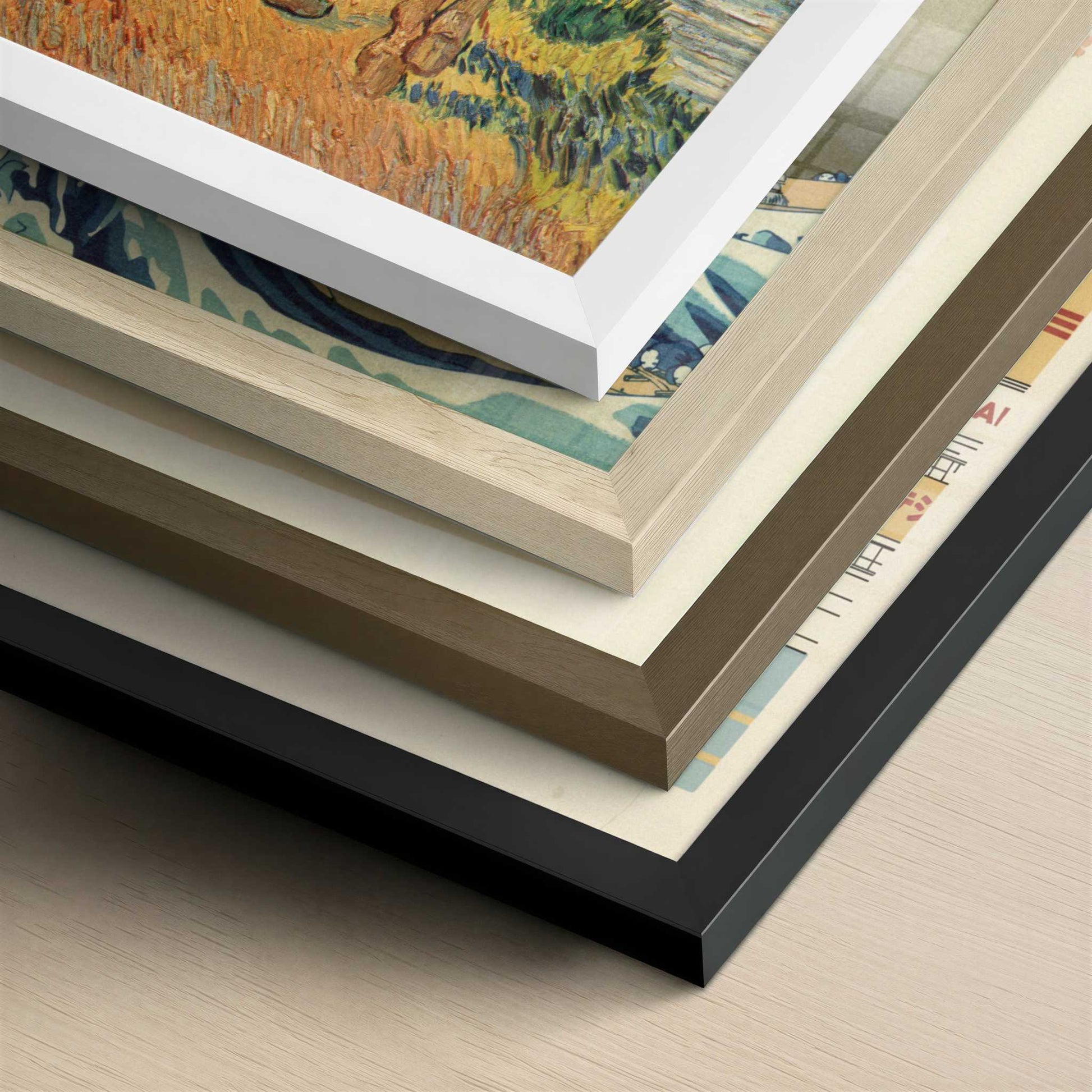 The Good Samaritan (1890) by Vincent van Gogh – Art Print - Close-up detail of the different frames