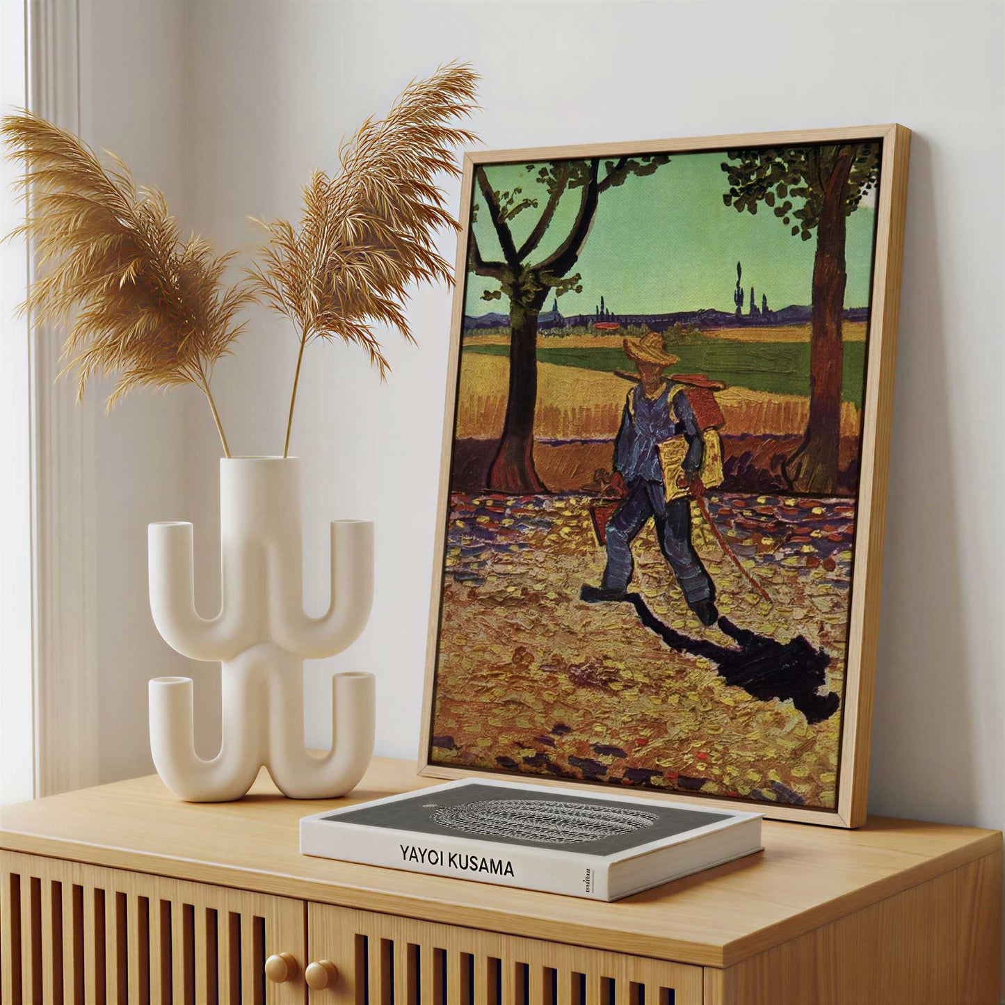 Framed Canvas - Framed canvas in a stylish interior setting