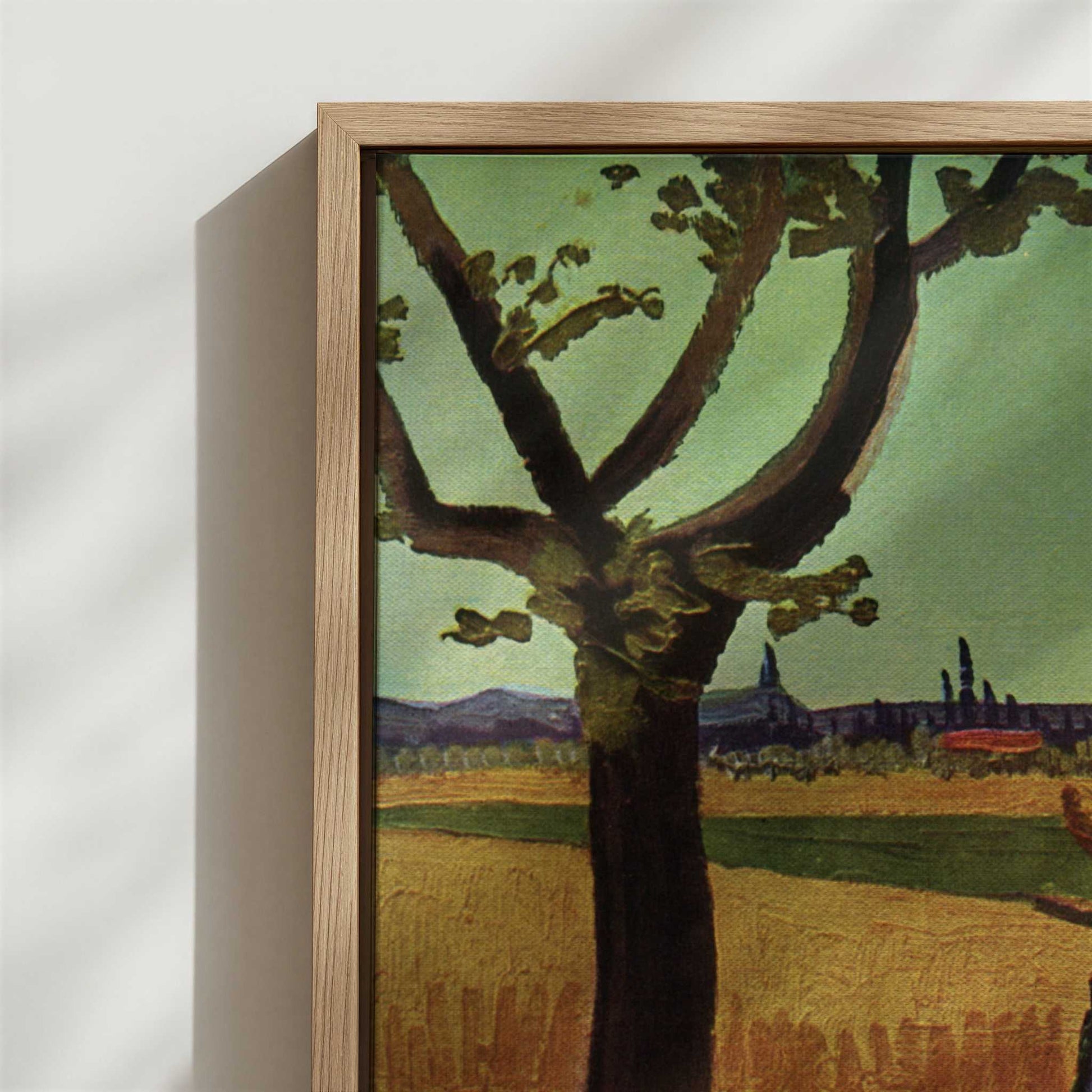 Framed Canvas - Close-up detail and texture of the framed canvas