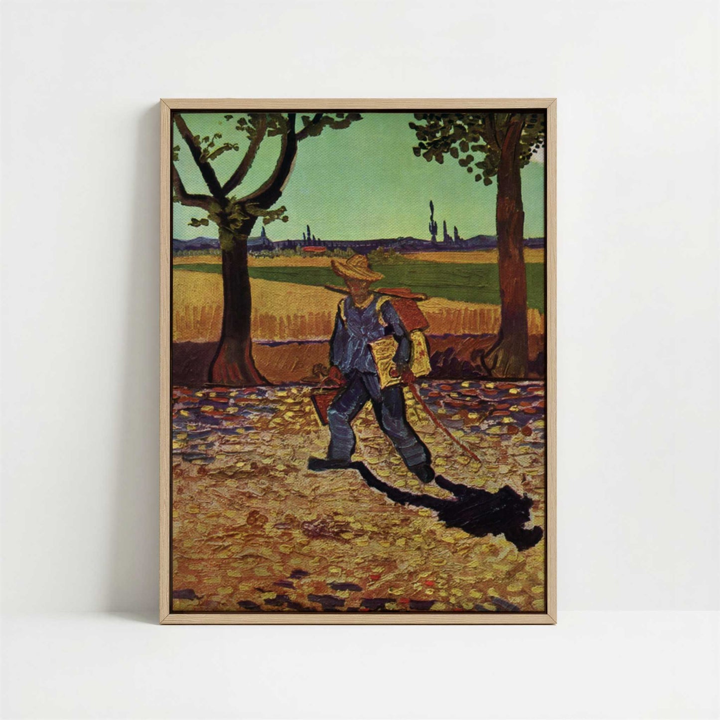 Framed Canvas - Framed canvas in oak color frame