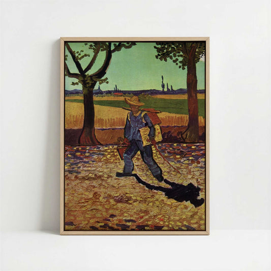 Framed Canvas - Framed canvas in oak color frame