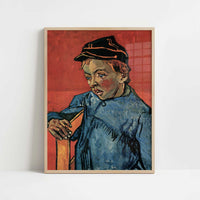The Schoolboy (1890) by Vincent van Gogh – Art Print - Art print in oak frame