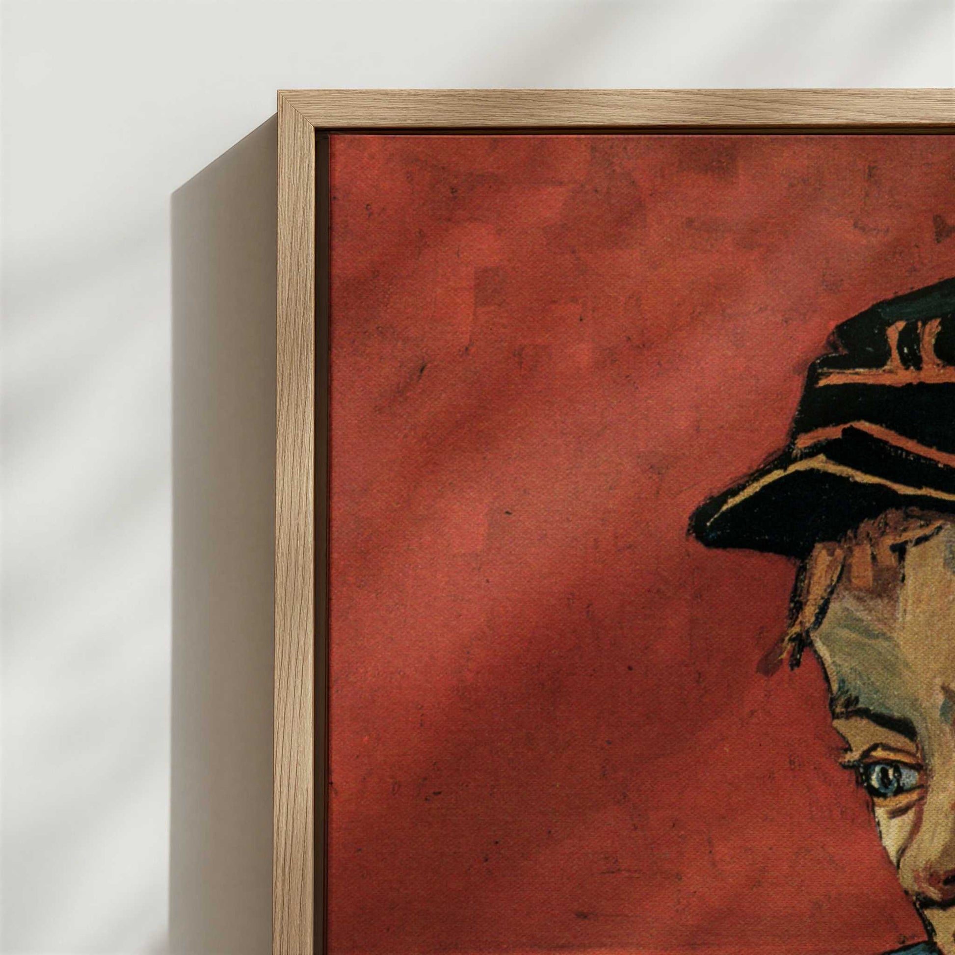 Framed Canvas - Close-up detail and texture of the framed canvas