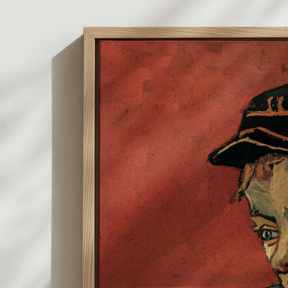 Framed Canvas - Close-up detail and texture of the framed canvas