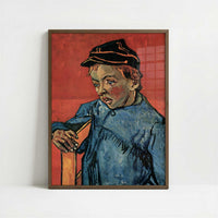 The Schoolboy (1890) by Vincent van Gogh – Art Print - Art print in dark wood frame