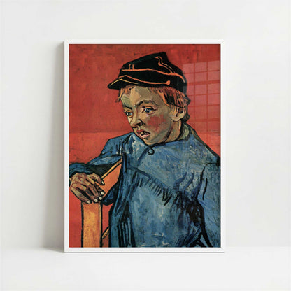 The Schoolboy (1890) by Vincent van Gogh – Art Print - Art print in white frame