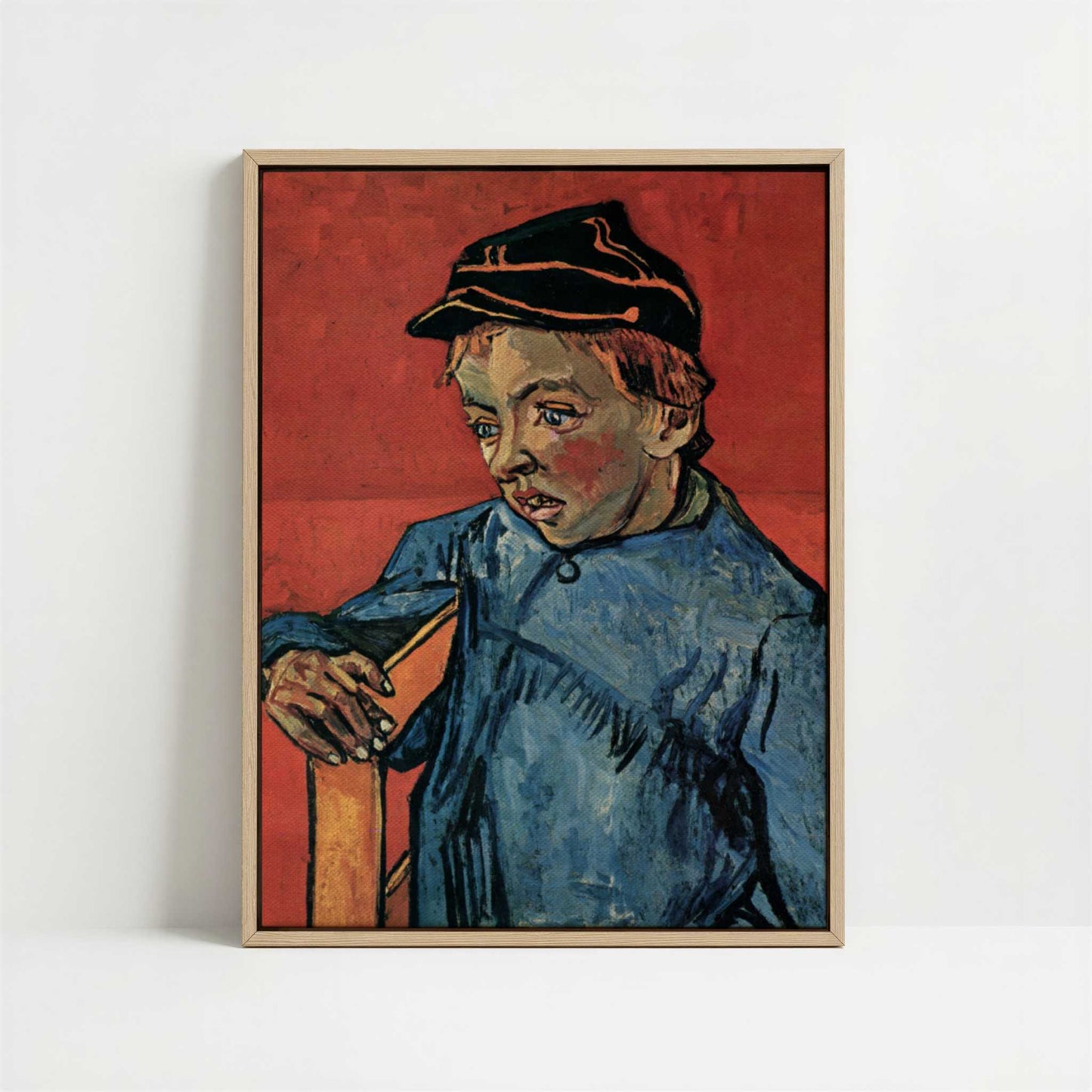 Framed Canvas - Framed canvas in oak color frame