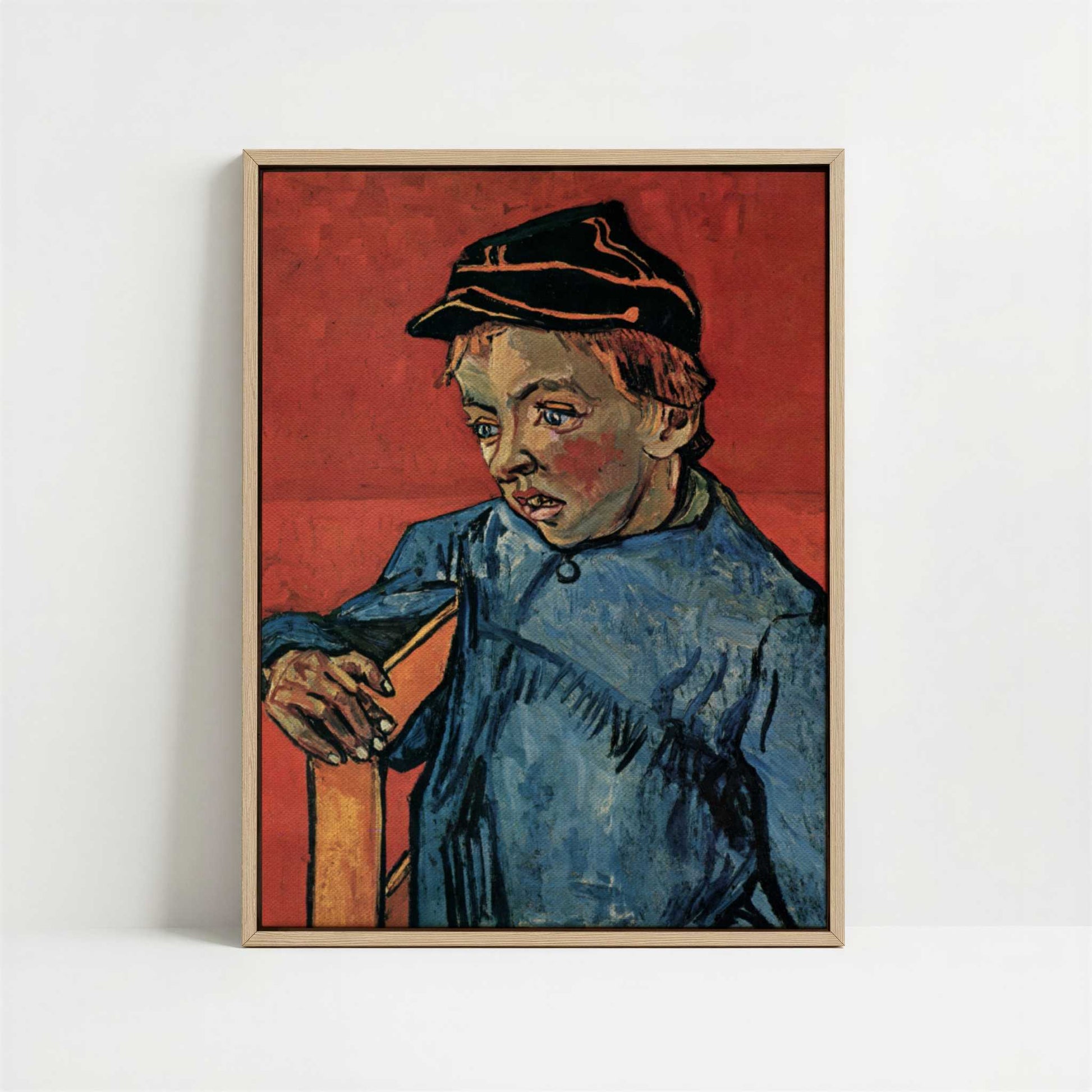 Framed Canvas - Framed canvas in oak color frame