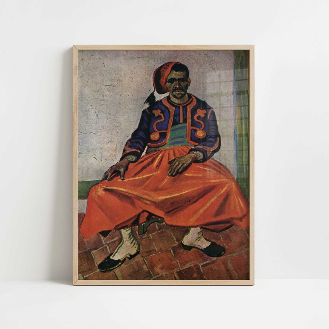 The Zouave (1888) by Vincent van Gogh – Art Print - Art print in oak frame