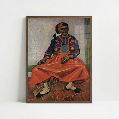 The Zouave (1888) by Vincent van Gogh – Art Print - Art print in dark wood frame