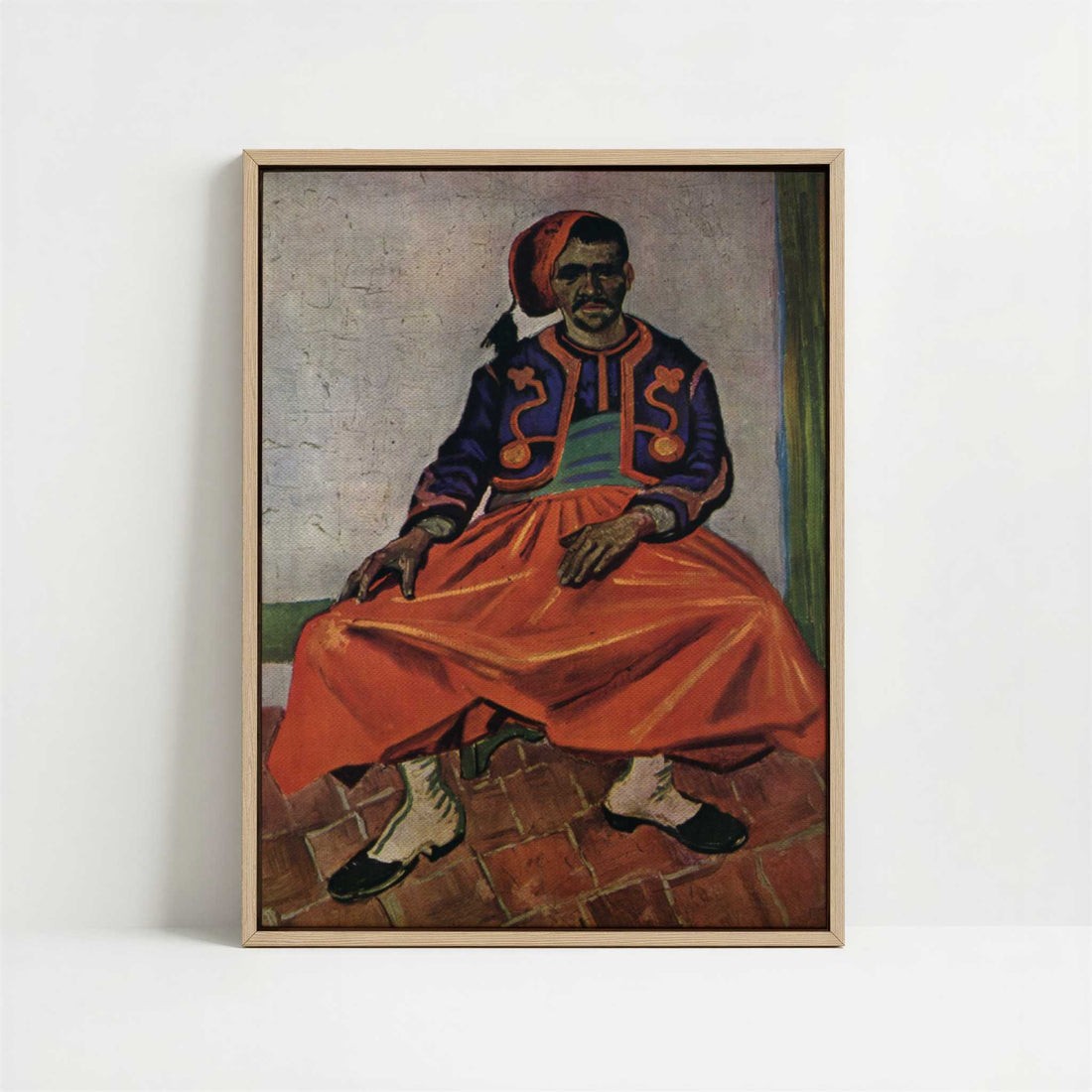 Framed Canvas - Framed canvas in oak color frame