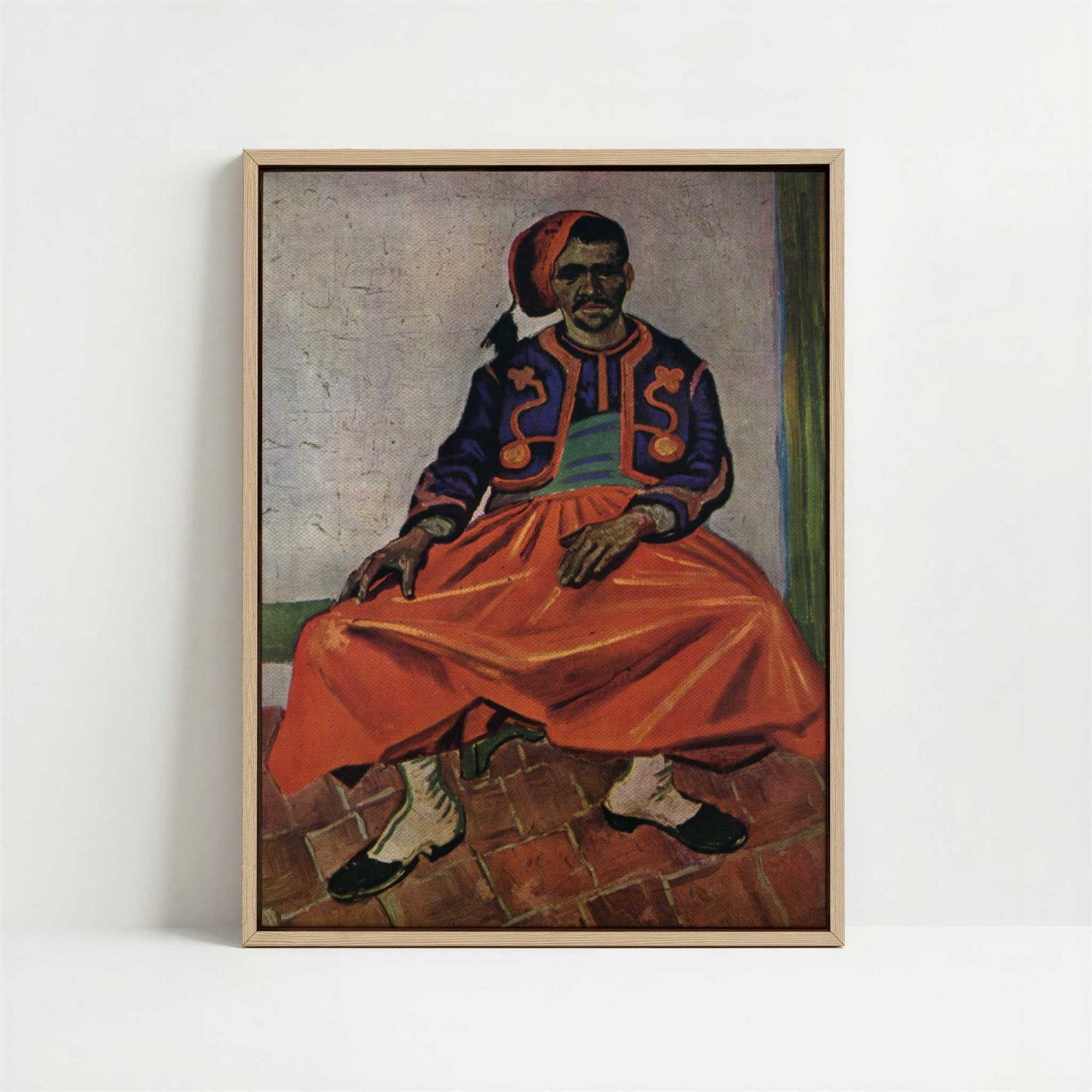 Framed Canvas - Framed canvas in oak color frame