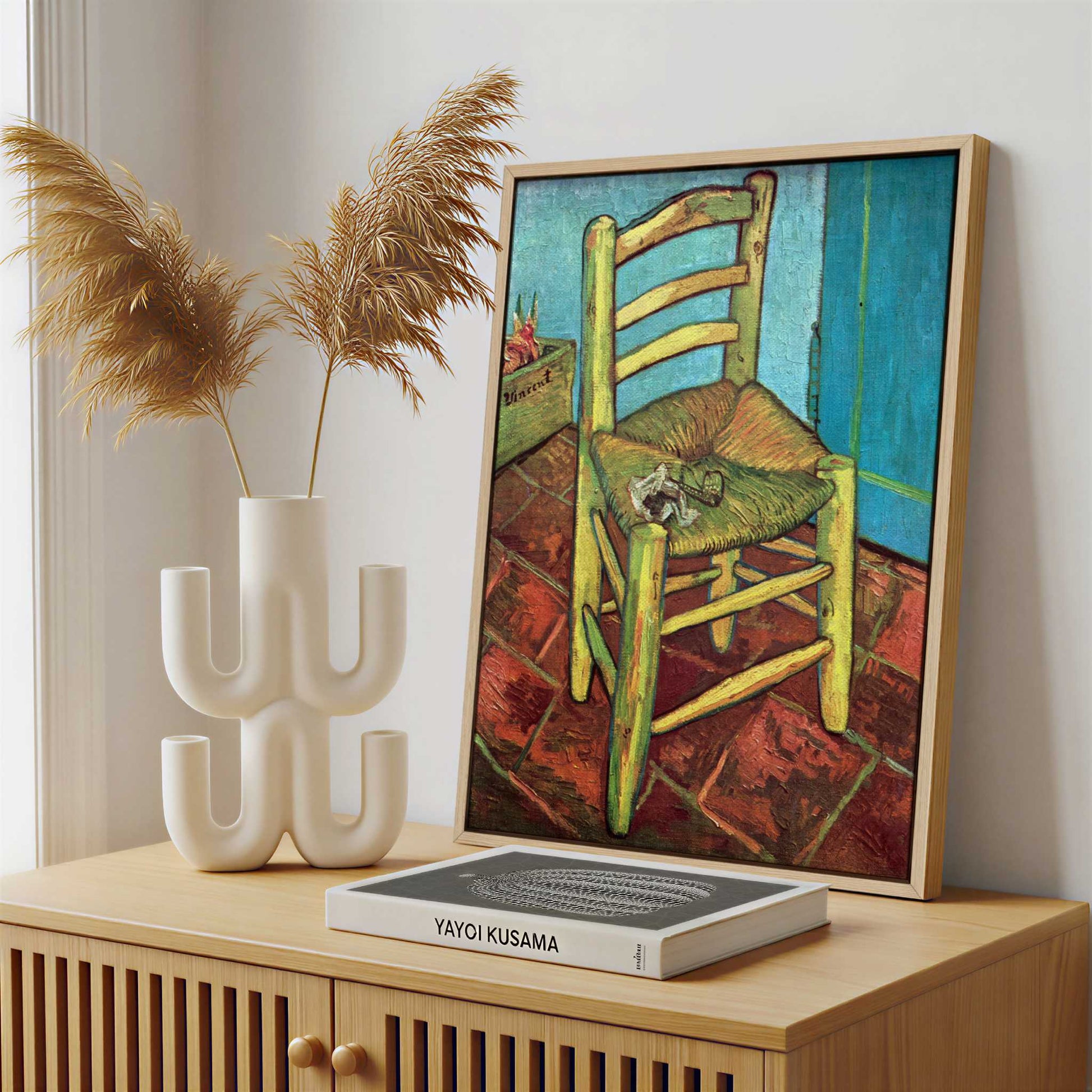 Framed Canvas - Framed canvas in a stylish interior setting