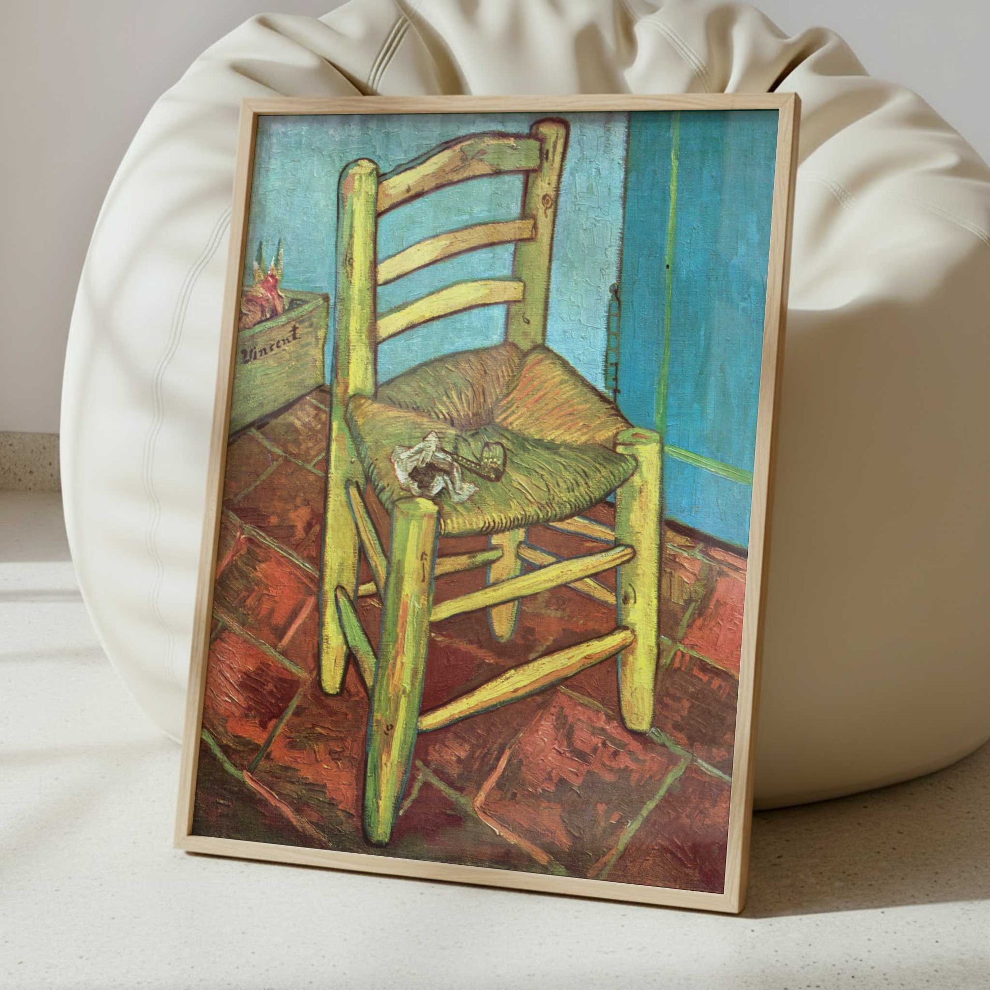 The Yellow Chair with Pipe (1888) by Vincent van Gogh – Art Print - Interior inspiration
