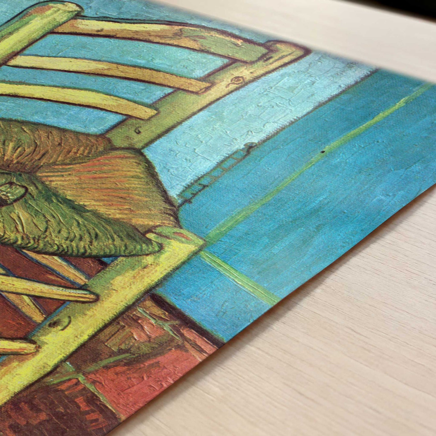 The Yellow Chair with Pipe (1888) by Vincent van Gogh – Art Print - Close-up detail of the art print