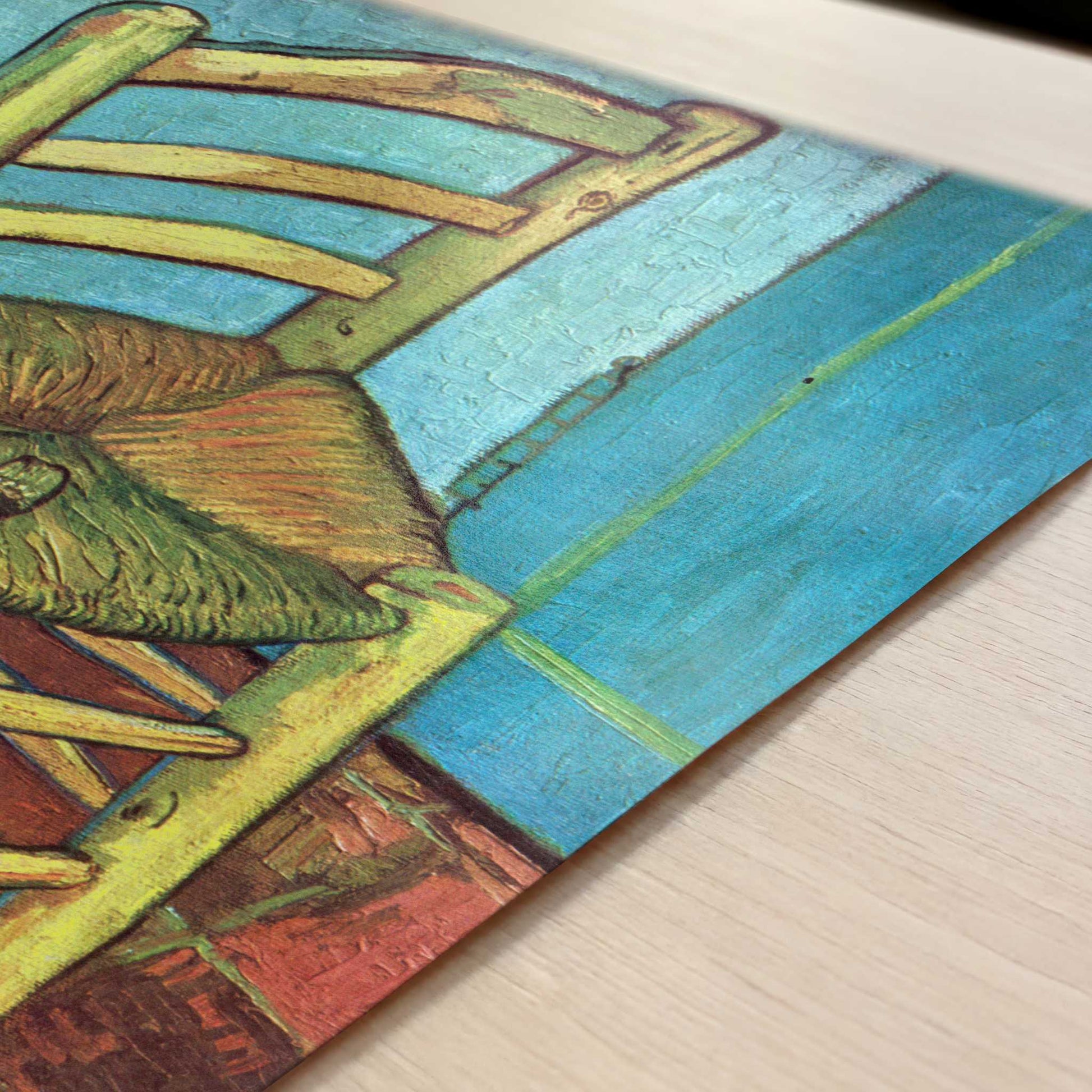 The Yellow Chair with Pipe (1888) by Vincent van Gogh – Art Print - Close-up detail of the art print