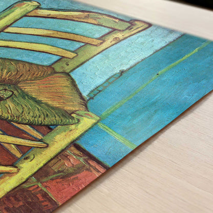 The Yellow Chair with Pipe (1888) by Vincent van Gogh – Art Print - Close-up detail of the art print