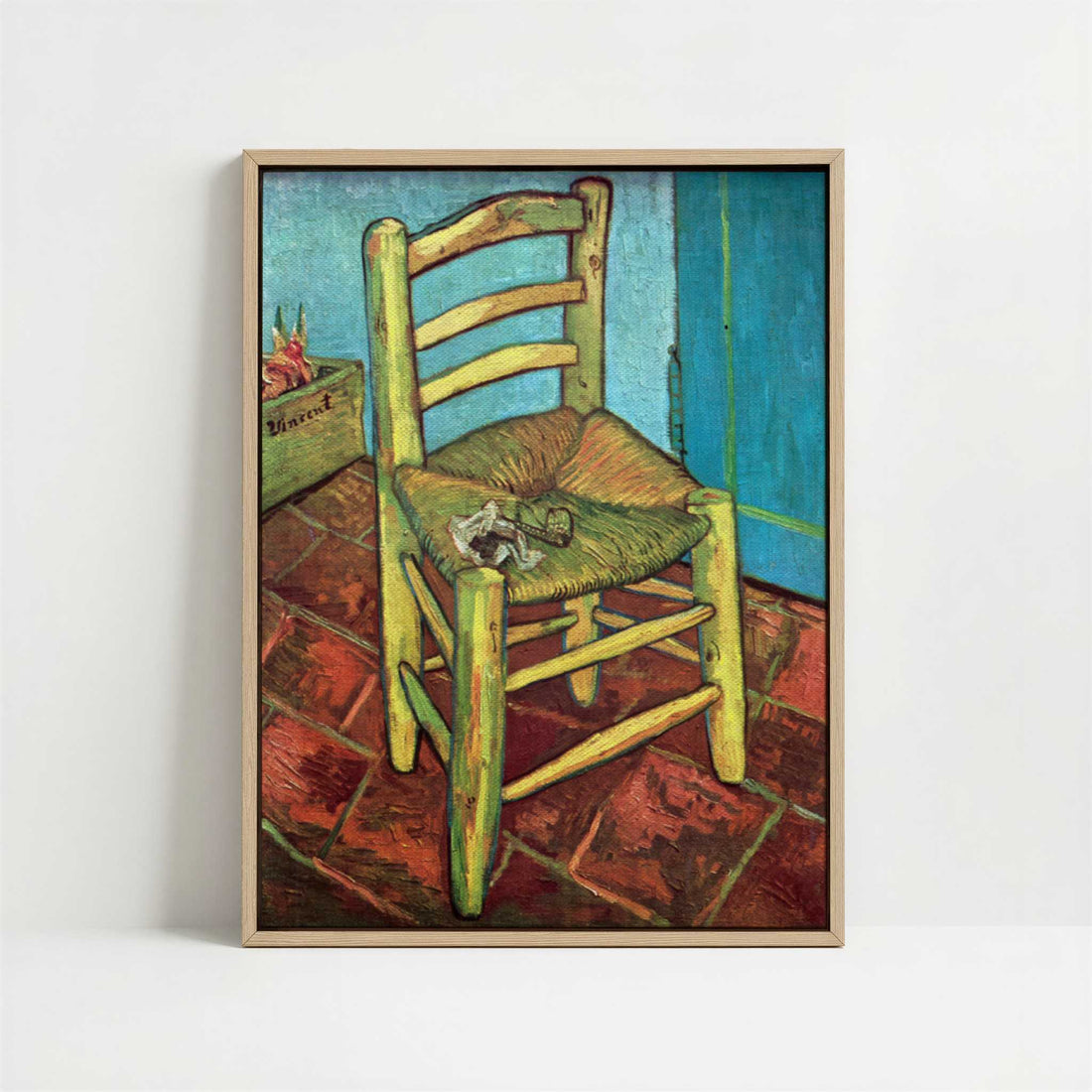Framed Canvas - Framed canvas in oak color frame