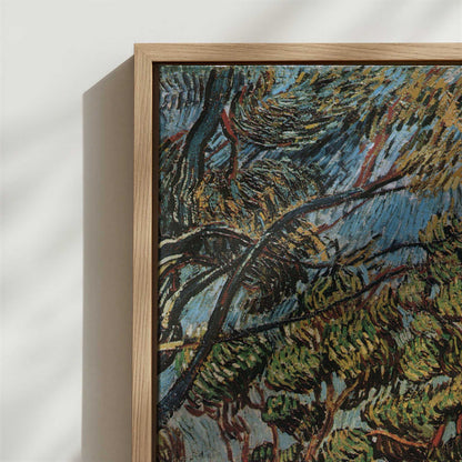 Framed Canvas - Close-up detail and texture of the framed canvas